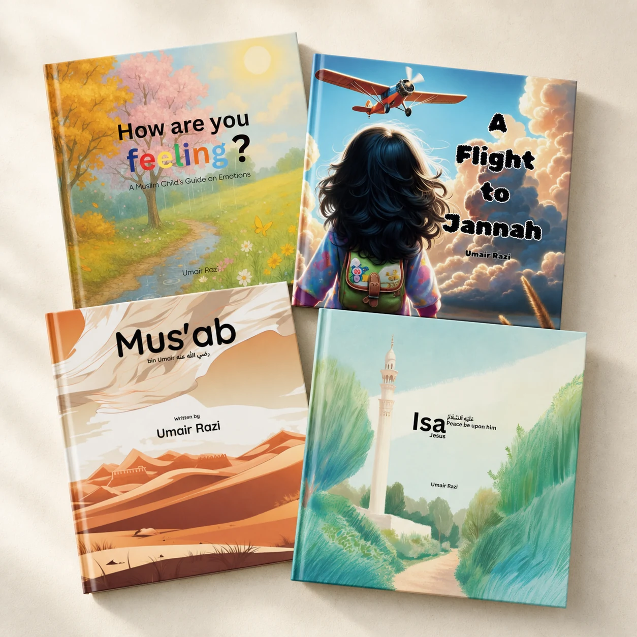 The complete collection of four Umair Razi children's books
