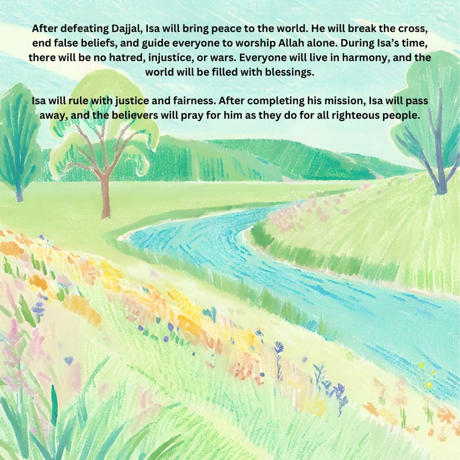 A peaceful river winding through green fields